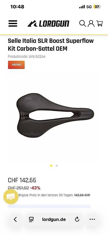 Pezzi di ricambio: Selle Italia SLR Boost  – Nuovo e nell'imballaggio originale da Wädenswil venduto da zgo_l7pp