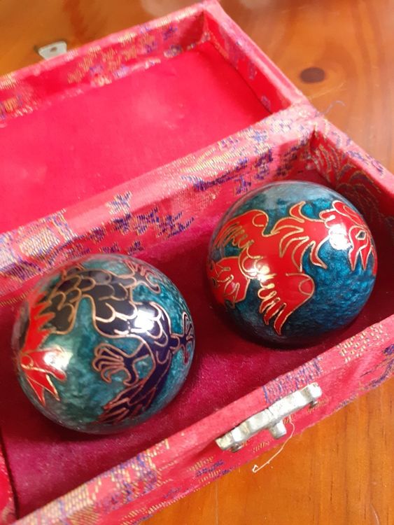 Boules De Qi Gong Musicales Avec Motif Dragons - Idéal Anti-stress Et Relaxation