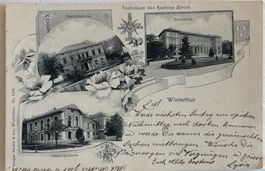 Gruss aus Winterthur, Technikum, Handelsschule, Chemie, 1903
