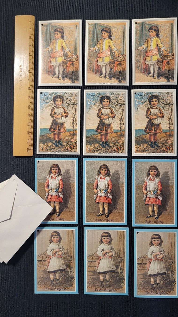 Karten: Victorian EASTER GIFT Note Cards – Neu und originalverpackt aus Basel von spinne02