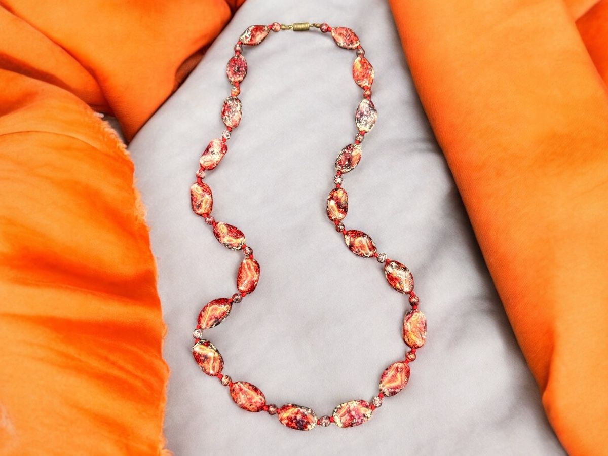 Catenine: Vintage Kette aus Glas-Paste – Usato da Lamone venduto da LaCantinaMagica 5