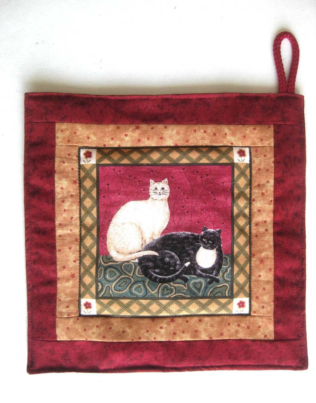 Biancheria da letto: Topflappen mit Katzen, Handarbeit – Nuovo (secondo la descrizione) da Kriens venduto da Kraeutergarten