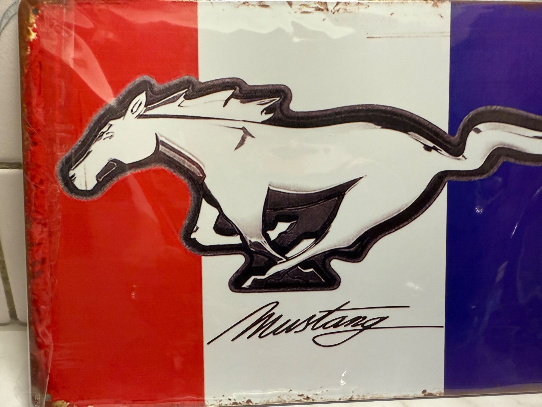 Insegne: Blechschild Mustang NEU/OVP 30x20 cm – Nuovo e nell'imballaggio originale da Messen venduto da Versber 1