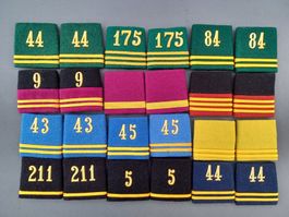 24 Achselnummern, Patten, versch. Farben, Of