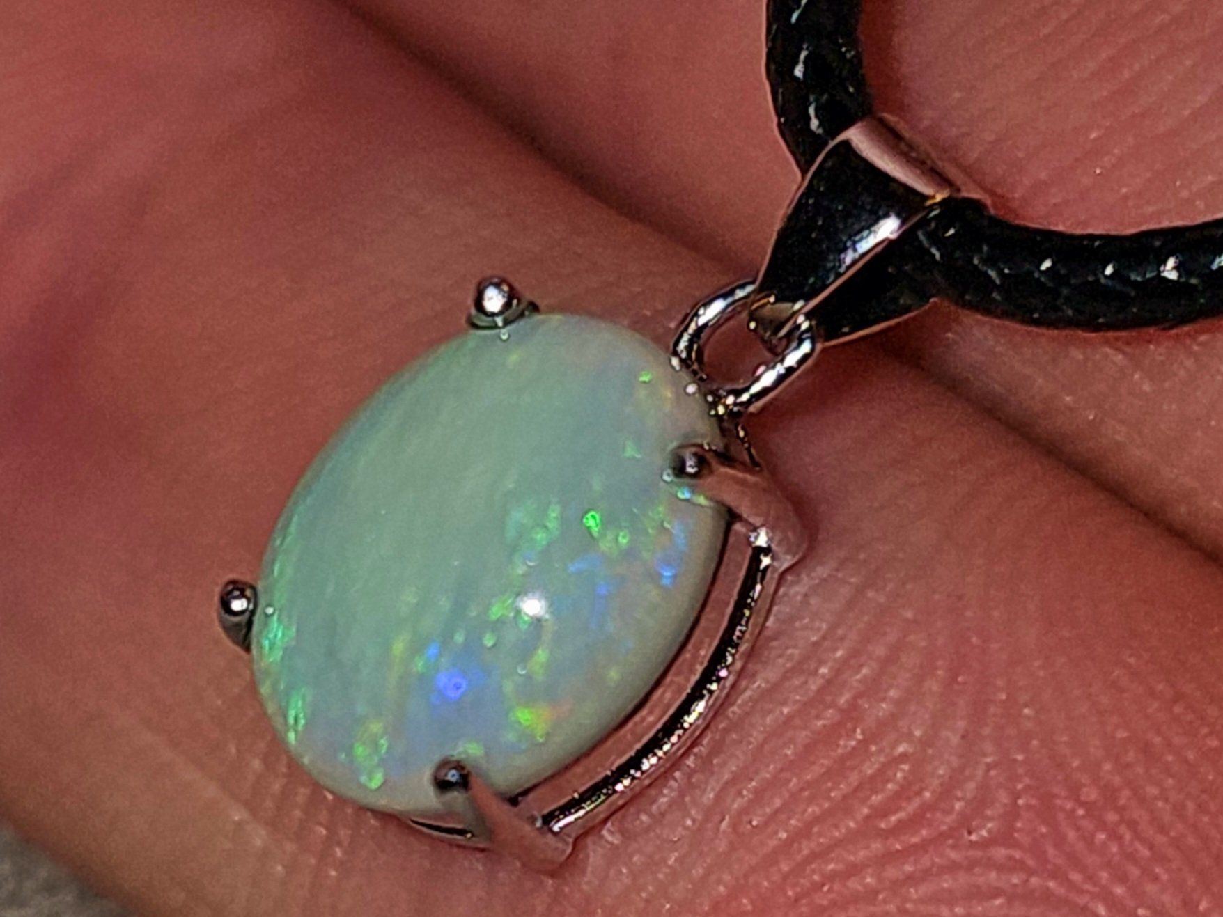 Pietre preziose: Natürlicher Australischer Opal Silber-Anhänger – Nuovo e nell'imballaggio originale da Uerkheim venduto da Winwinner 4
