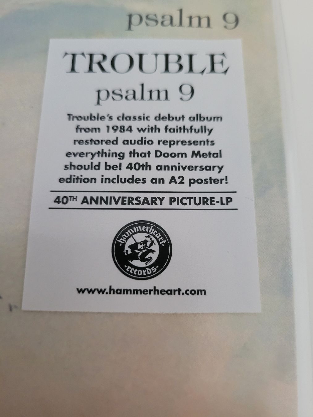 Schallplatten: Trouble - Psalm 9 Picture Disc Ltd Vinyl LP – Neu (gemäss Beschreibung) aus Münsingen von Drachenwurst 1