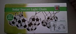 Solar Fussball Lichterkette mit 10 Lampen neu