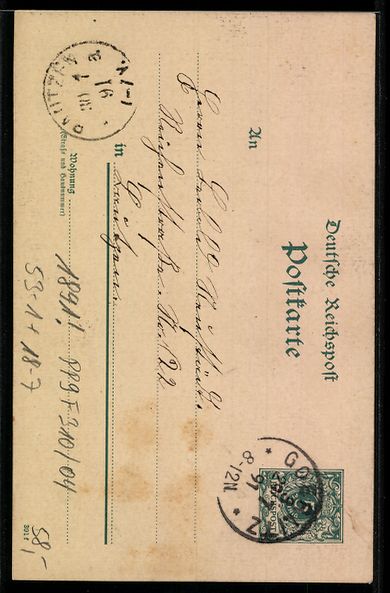 Cancelleria postale: Vorläufer-Lithographie Ganzsache PP9F31 – Usato da Berlin venduto da bartko-reher 1