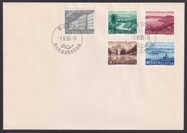 PP 1955, Satz FDC B71-B75 deutsch und adresslos