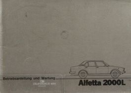 BETRIEBSANLEITUNG | ALFA ALFETTA 2000L - AB 12.1978 - DE