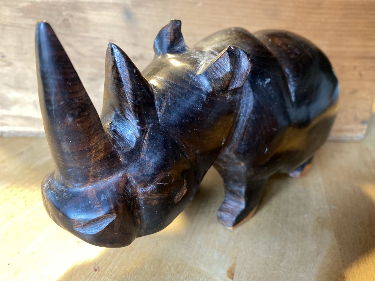 Sculture & Statue: Nashorn Ebenholz – Usato da Zimmerwald venduto da Holzdata1 2