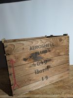 Vintage Shell Aeroshell Holzkiste Holz Kiste Basel