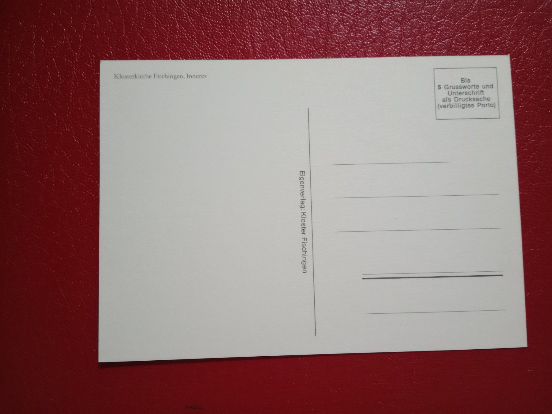 Cartoline postali: Fischingen Thurgau Kloster Innenansicht – Usato da Küttigen venduto da Melisch1000 1