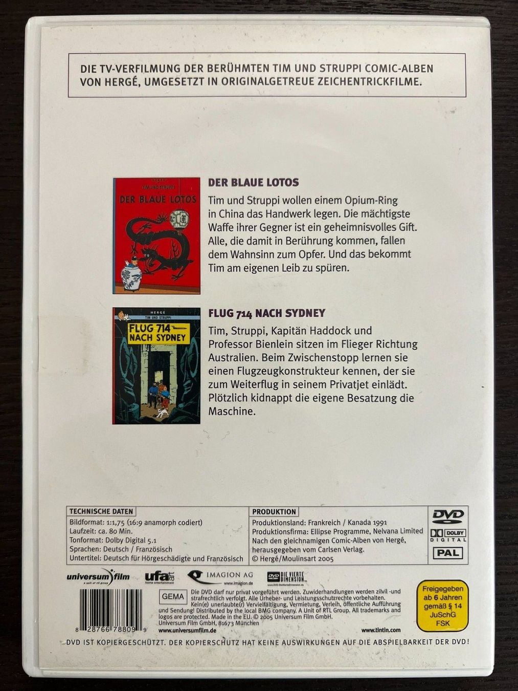 Tutti i DVDs: Tim & Struppi Nr. 6 – Usato da Zürich venduto da FilmFreunde 1