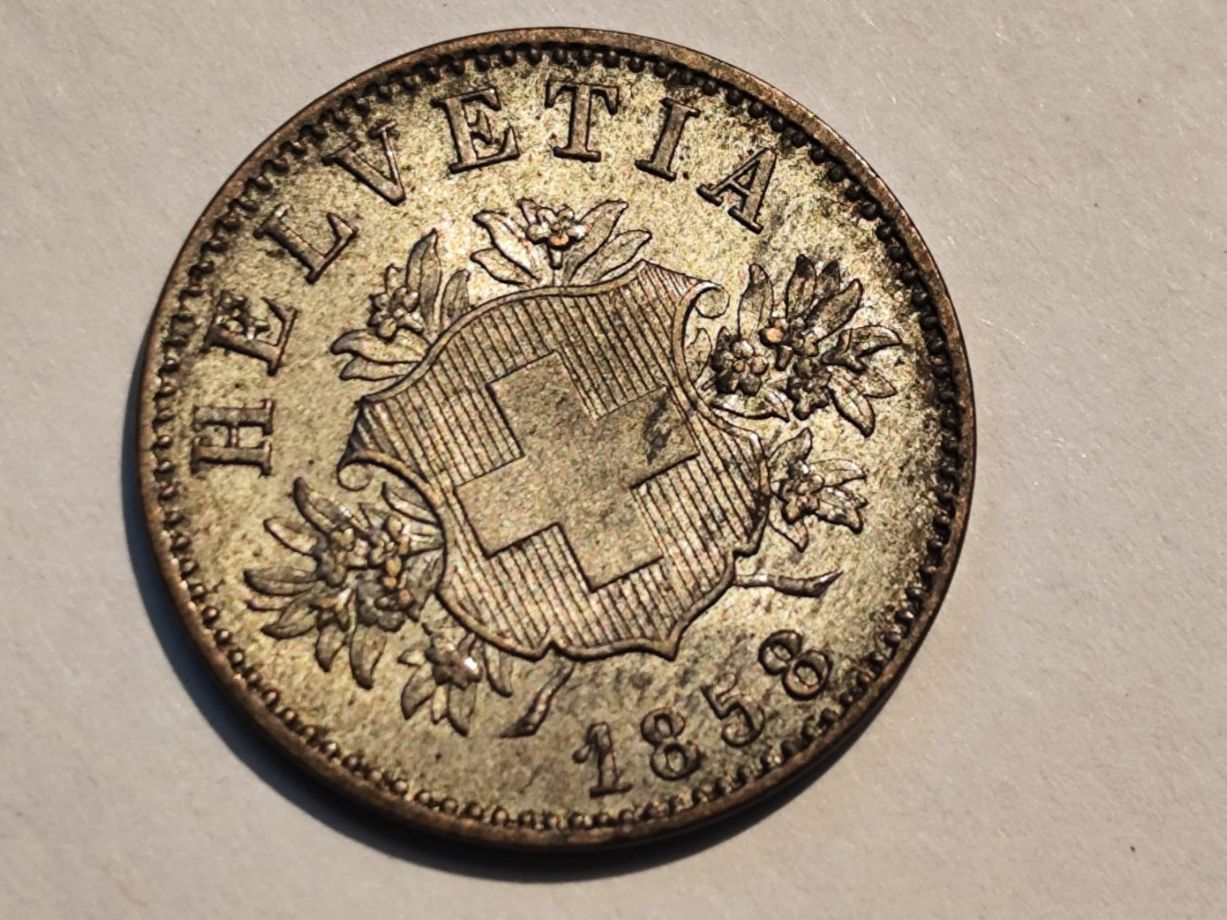 Alle Münzen: ==> 20Rp 1858 -stgl <== – Gebraucht aus Bern von b.man_is_back 1
