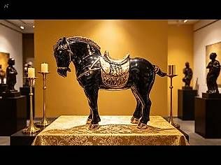 Figurines: Cheval noir et or – D'occasion à kloten par elbeuf