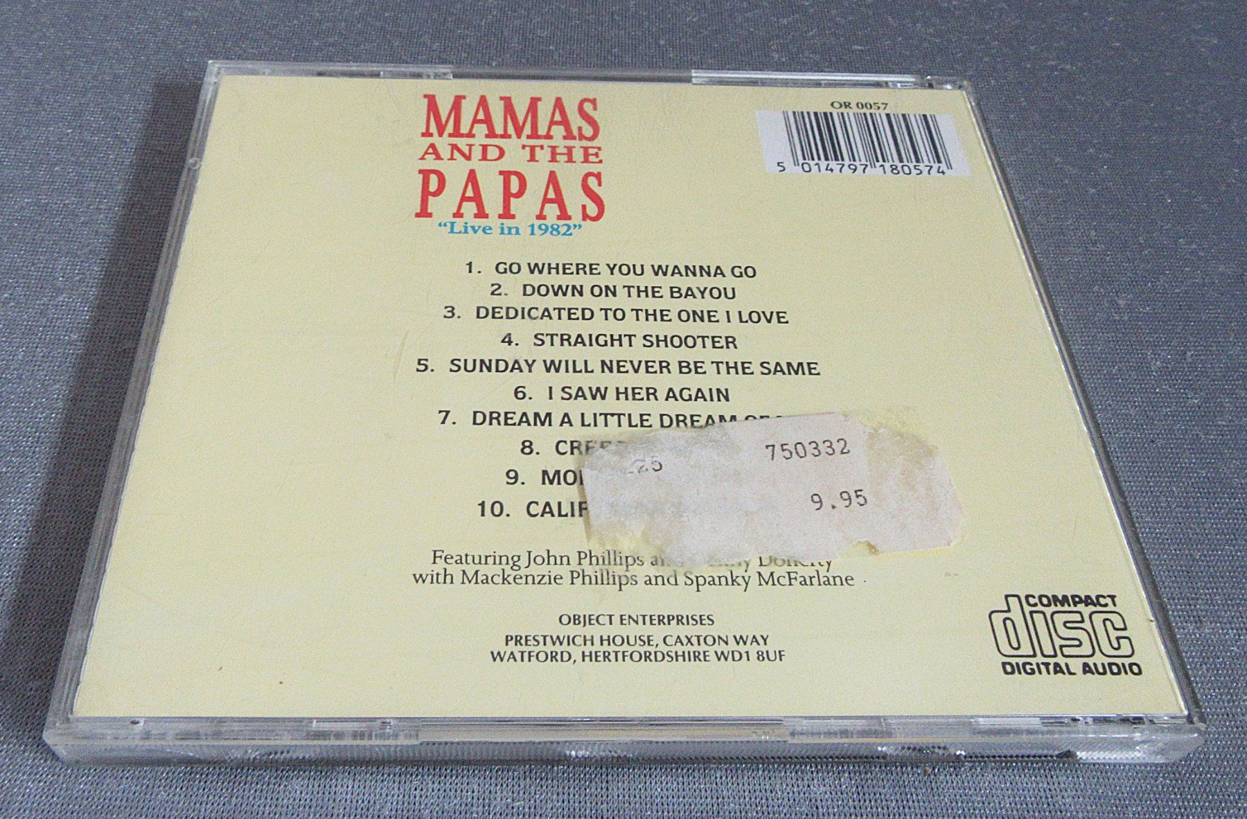 CD: CD - Mamas and the Papas - "Live in 1982" – Usato da Auenstein venduto da Padabimbim 1