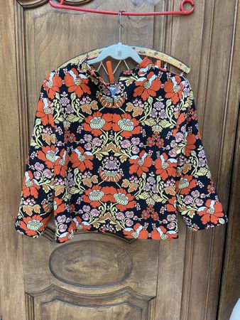 Top Hallhuber fleuri multicolore taille 40 état neuf