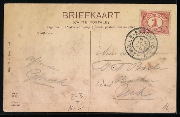 Cartoline postali: Almelo, Havenkom, Bildnis eines Postbote – Usato da Berlin venduto da bartko-reher 1