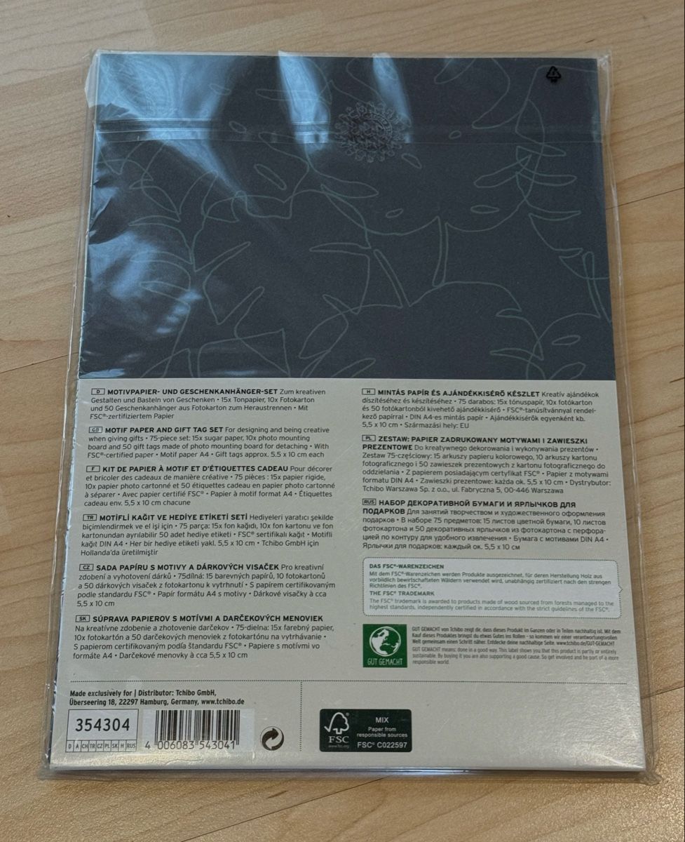 Papiere: Tchibo Geschenkpapier-Set, Bastelset - neu! – Neu und originalverpackt aus Tuggen von jess_gls06 1
