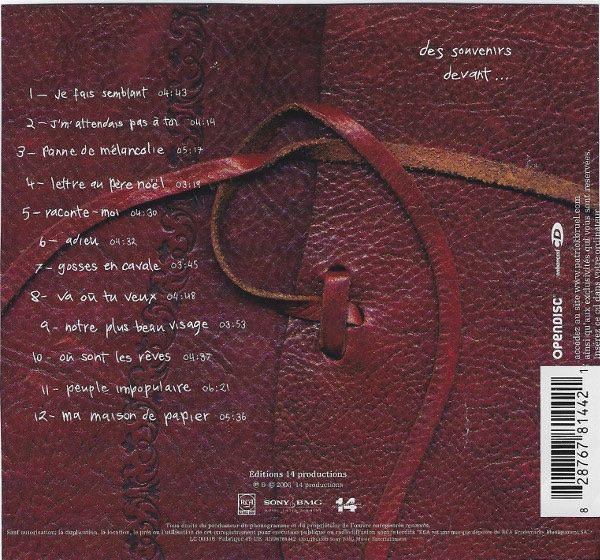 CD: PATRICK BRUEL (CD) des souvenirs devant ... – Usato da Zürich venduto da Tarafo5 1