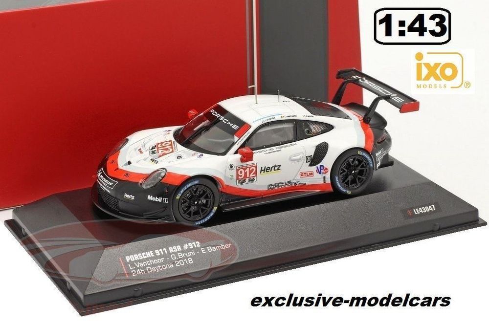Porsche 911 GT3 RSR 1/43 Ixo – 24h Daytona 2018 #912, Neuve Sous Boîte