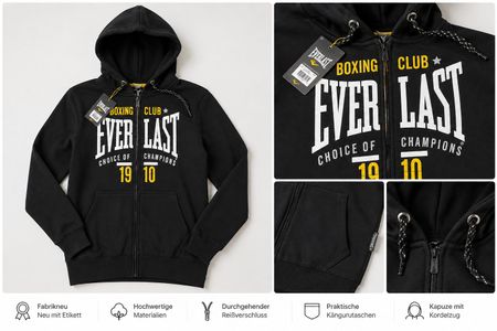 Hoodie Everlast 1910 Boxing Club - Grösse M - schwarz