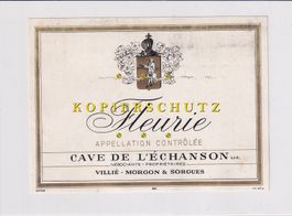 Etikette für Wein - Fleurie /bd