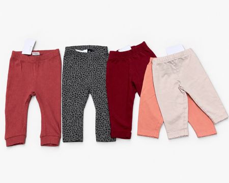5 Leggings Set für Mädchen verschiedene Farben neu