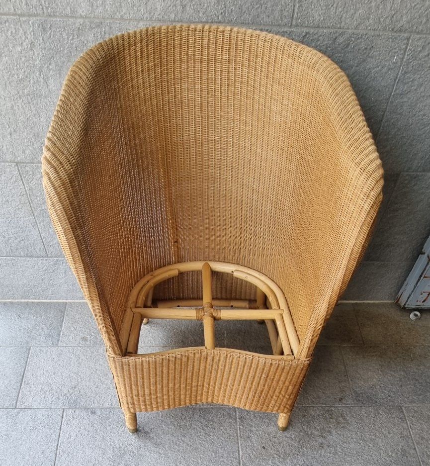 Sessel: 3 elegante Korbsessel Rattan Korbweide – Gebraucht aus Flums von Flumsantik 4