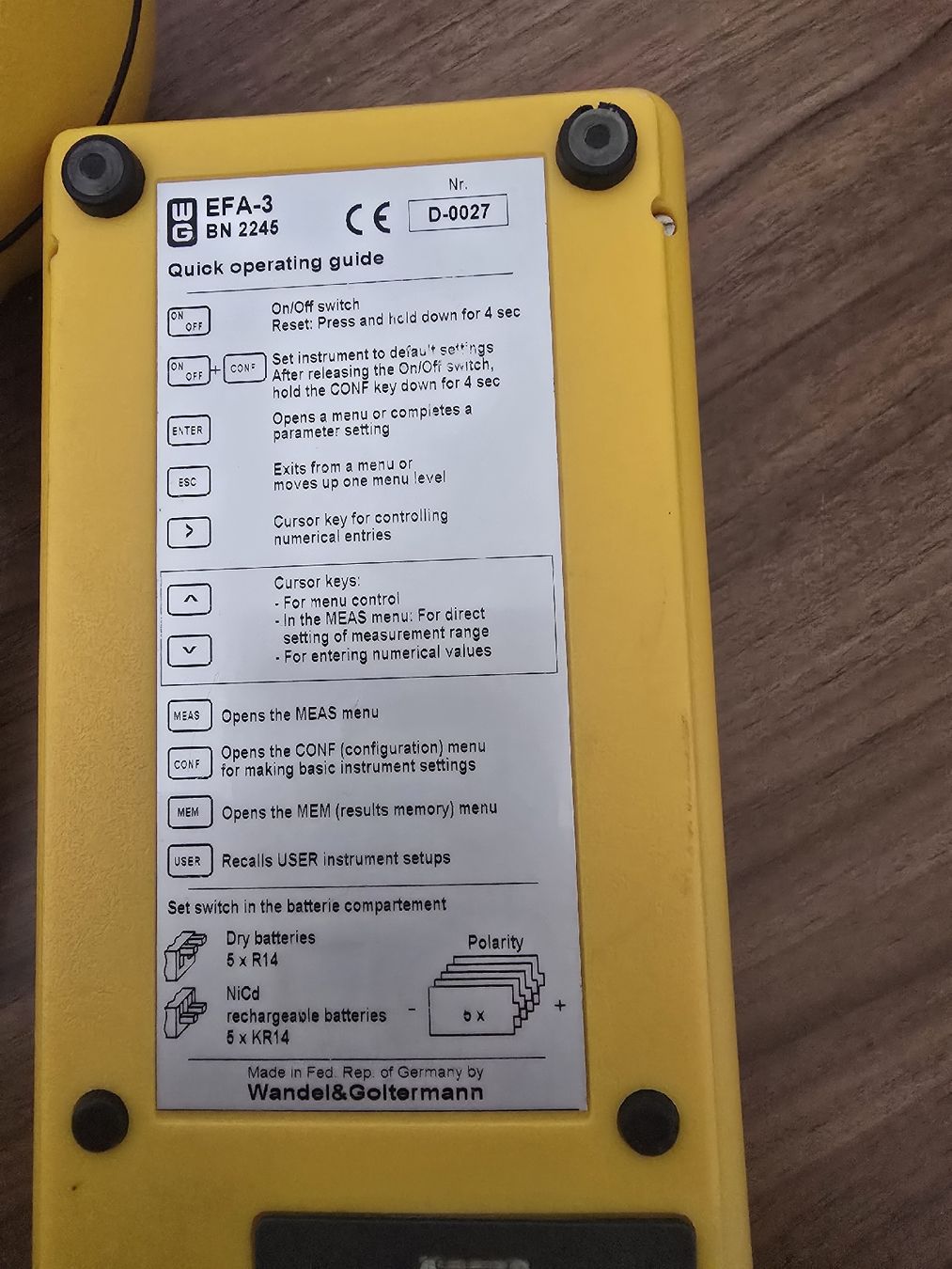 Misurare: Wandel & Goltermann EFA-3 Field Analyzer Set in Case – Usato da Amriswil venduto da bra_s9db 2