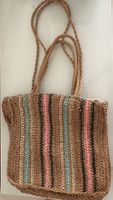Sommer Tasche, Strandtasche, Basttasche, Glamorous