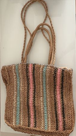 Sommer Tasche, Strandtasche, Basttasche, Glamorous