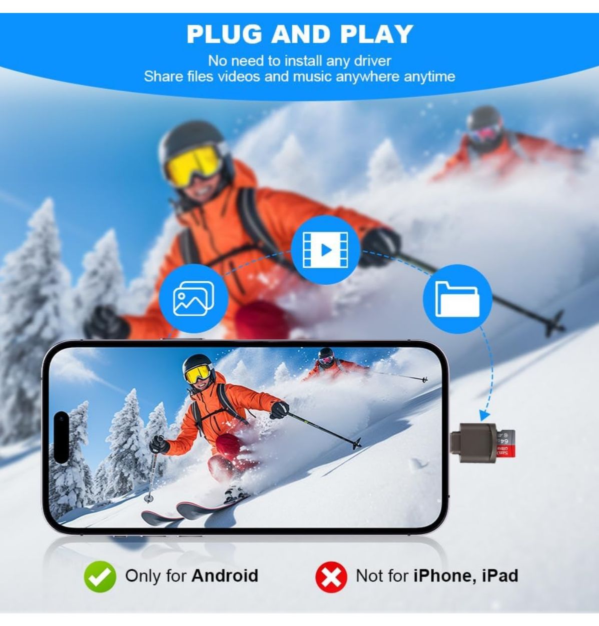 Lettori di schede: Micro SD Kartenleser, USB C auf SD Kartenleser, mit USB C-A – Nuovo e nell'imballaggio originale da Winterthur venduto da Pcline1 2