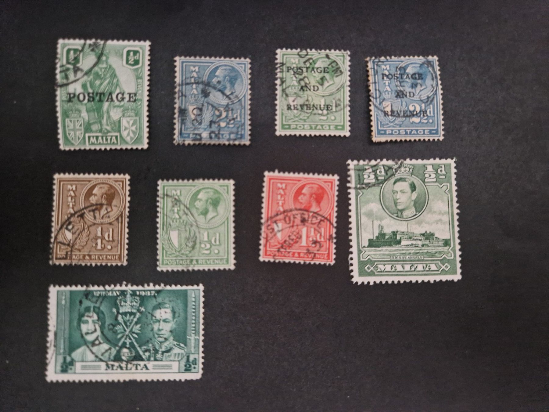 Tutti i francobolli: 9 seltene Malta Briefmarken – Usato da Münchwilen TG venduto da Nonno39