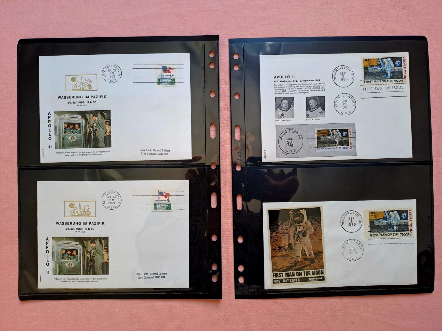 Tutti i francobolli: hübsche Sammlung Flugbriefe USA 1969 - 1977 – Usato da Ostermundigen venduto da pedru8 2