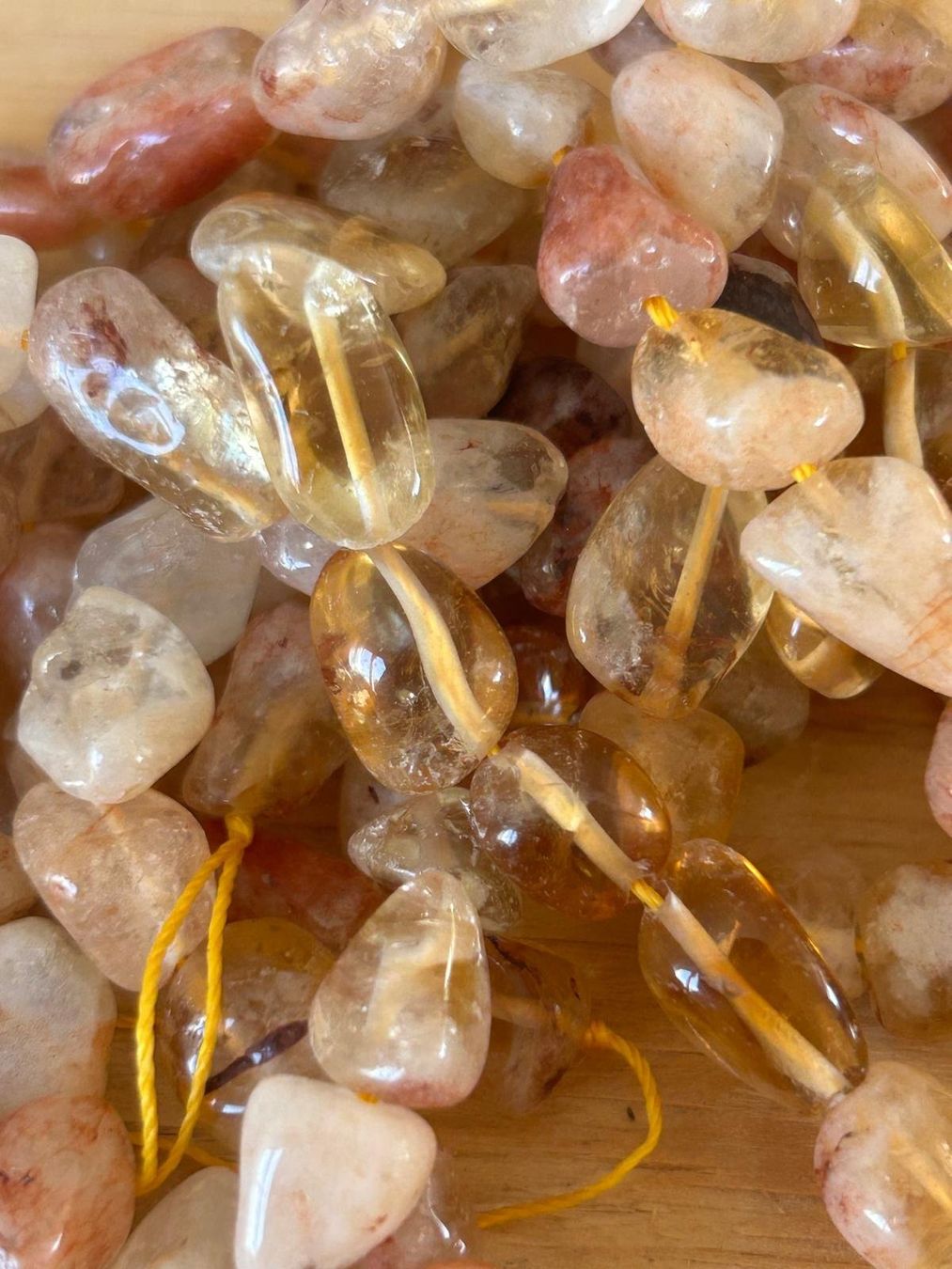 Pietre preziose: Strang echte citrin Nuggets / stone 8-10 mm – Nuovo e nell'imballaggio originale da Niederrohrdorf venduto da Ytobi 2