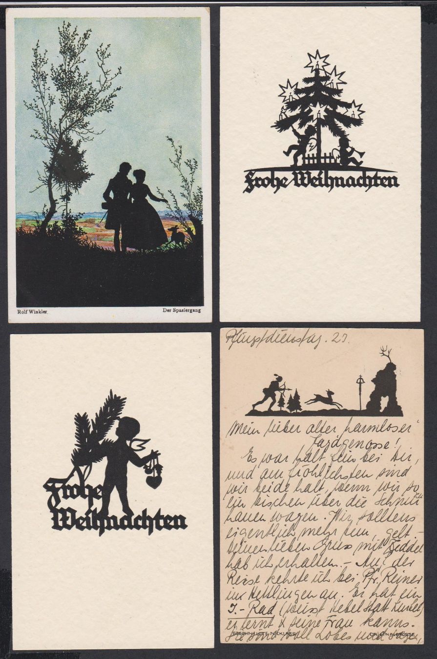 Cartoline postali: 13 alte Ansichtskarten  :    Schattenfiguren - Motive – Usato da Vitznau venduto da Ropaku