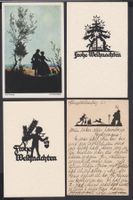 13 alte Ansichtskarten  :    Schattenfiguren - Motive