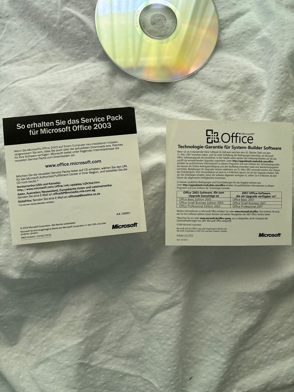 Microsoft Software: Microsoft Office Basic Edition 2003 CD-ROM – Gebraucht aus Dietikon von Lidija0 5