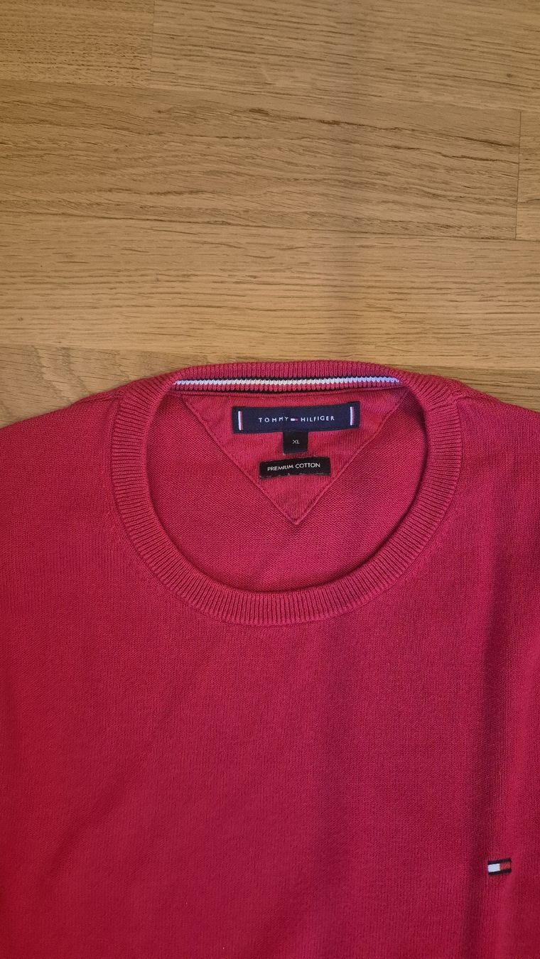 Tommy Hilfiger Maglioni & Felpe: Tommy Hilfiger Pullover rot Baumwolle Grösse M – Usato da Riehen venduto da schneider.jcl 1