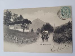 Alte Ansichtskarte Suisse Post mit Stempel 1919 gebraucht RZ