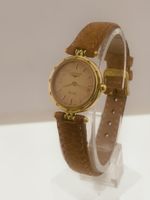 Gebrauchte, schicke Longines Damen Quartz Uhr, vergoldet