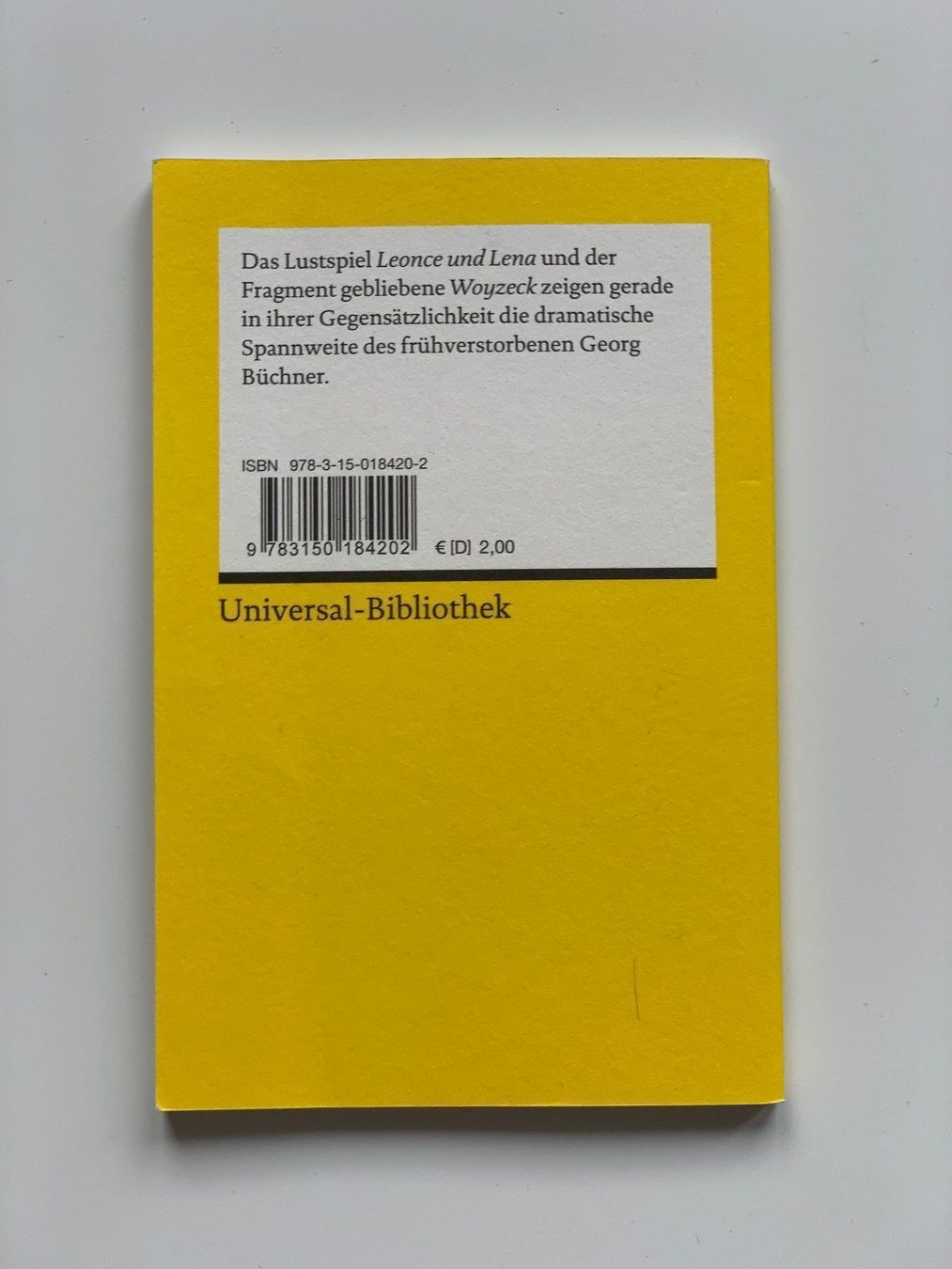 Livres: Woyzeck Reclam – D'occasion à Regensdorf par TedK 1