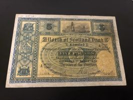 North of Scotland Bank Limited 5 pounds 1932 banknote