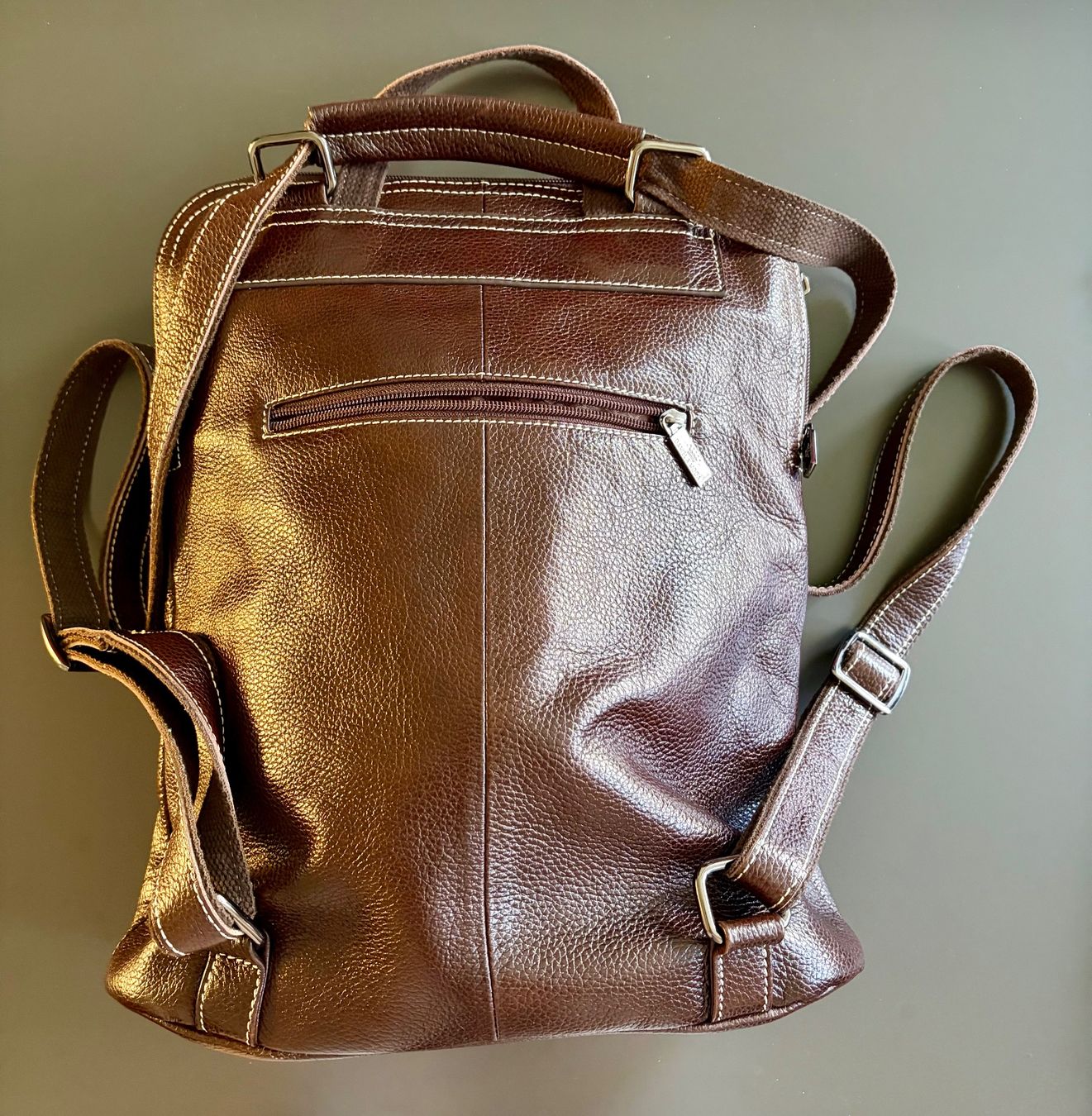Zaini: brauner Lederrucksack – Usato da Basel venduto da Blinky2 2