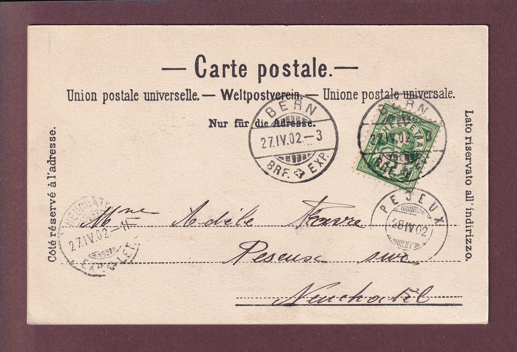 Ansichtskarten: BERN - Bärengraben - 1902 Charnaux Frères // Eckbug // – Gebraucht aus Pully von nicecards 1