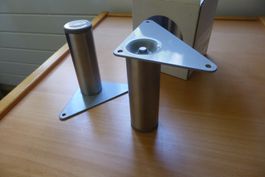 Möbelfüsse Metall 4er Set - 10 cm hoch variabel verstellbar