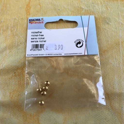 Perle (finte): LOT METALL-ELEMENT PERLE 4MM – Nuovo e nell'imballaggio originale da Ostermundigen venduto da Wyatt-Earp 4