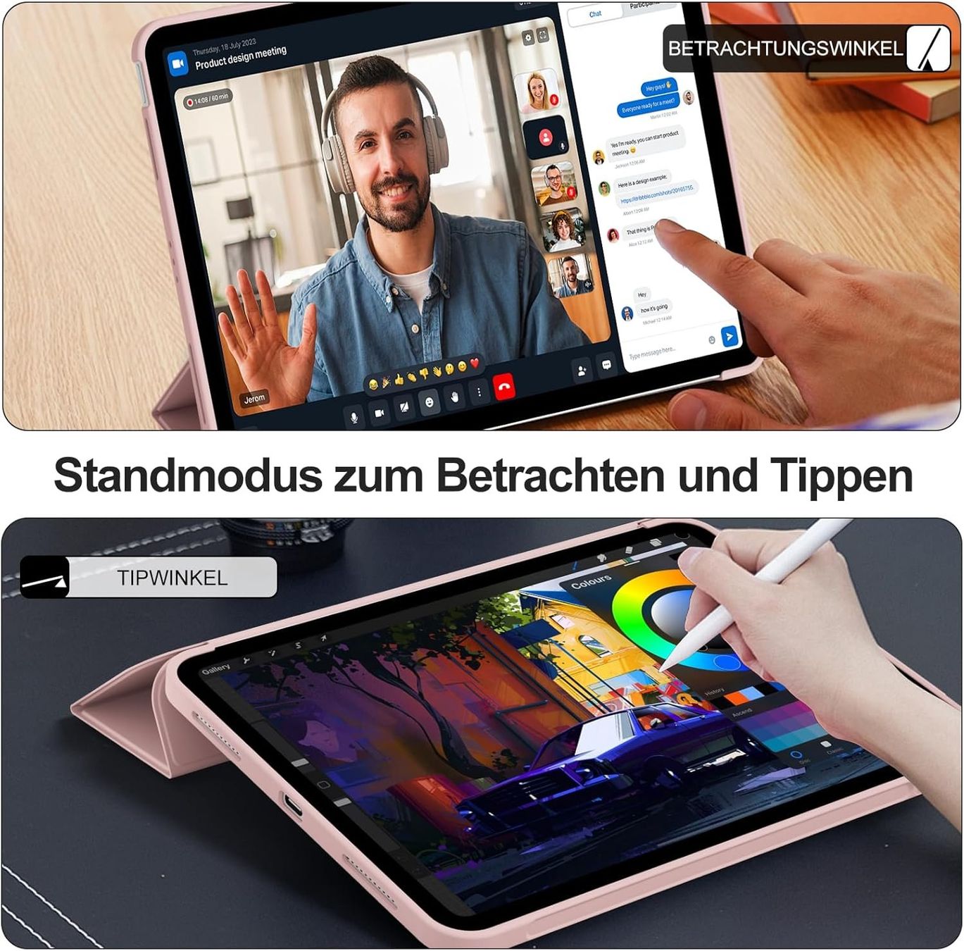 Covers & Borse: iPad 11 A16 Hülle 10. Gen Rosa mit Standfunktion – Nuovo e nell'imballaggio originale da Suhr venduto da SchnapperCH 6
